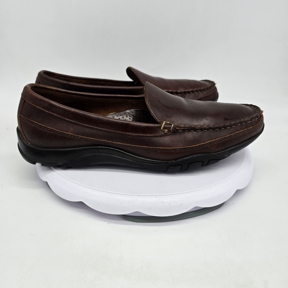 Allen Edmonds Shoe Mens 10 D Boulder  Brown Leather Moc Toe Loafers